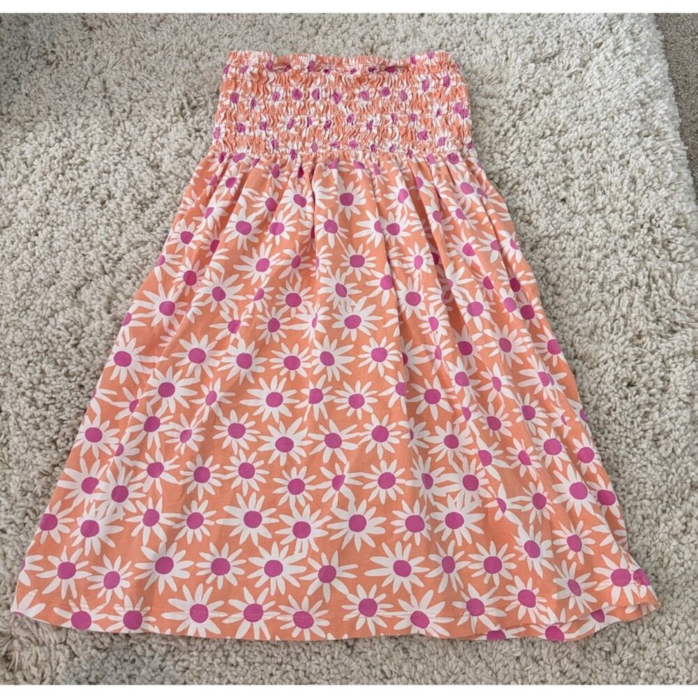 Hanna Andersson Floral Strapless Sun Dress Cover Up Size 140cm US 10